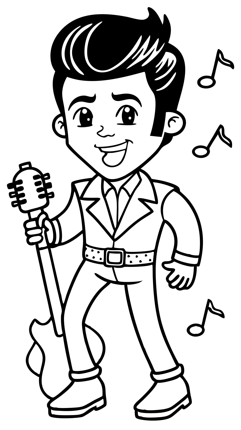 Página para colorear de Elvis